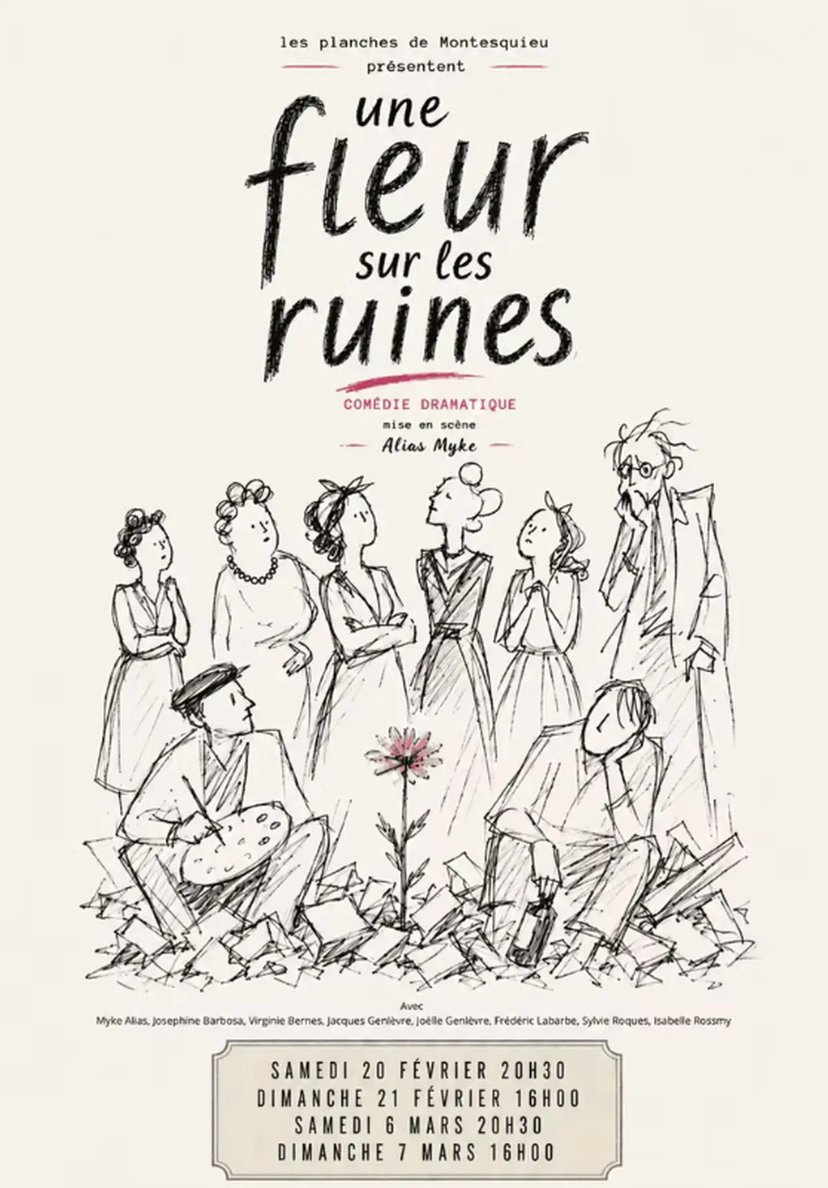 Une fleur sur les ruines