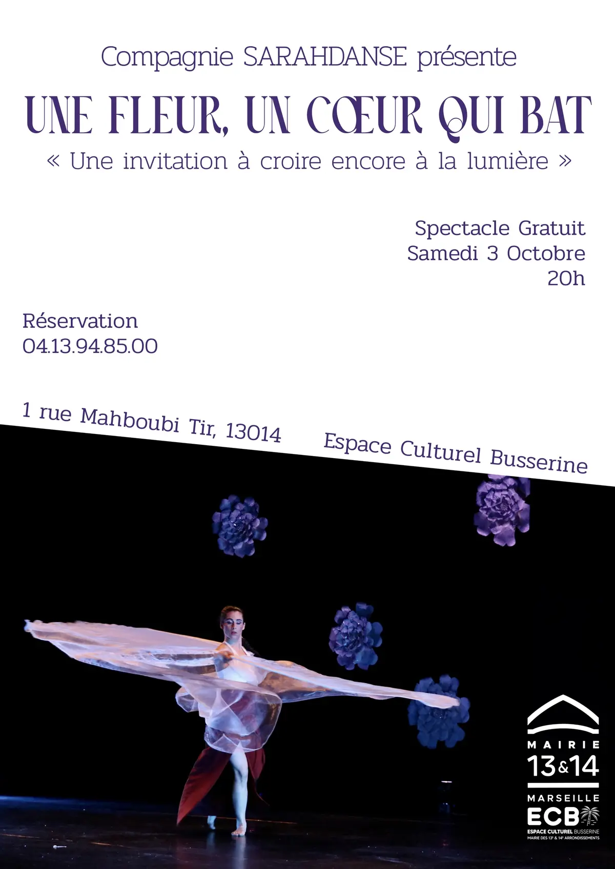 Une fleur, un coeur qui bat - compagnie Sarahdanse