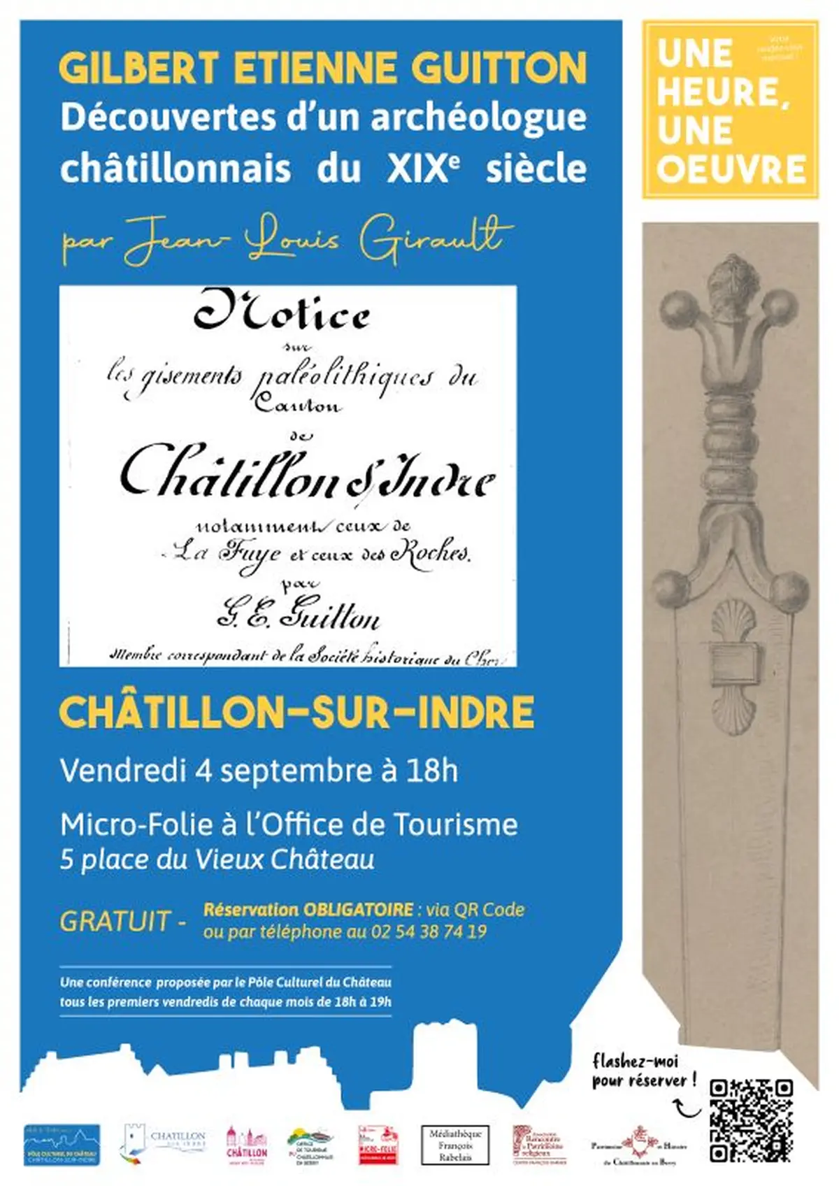 Une heure, une oeuvre : Gilbert Etienne Guitton, les découvertes d’un archéologue châtillonnais du XIXe siècle