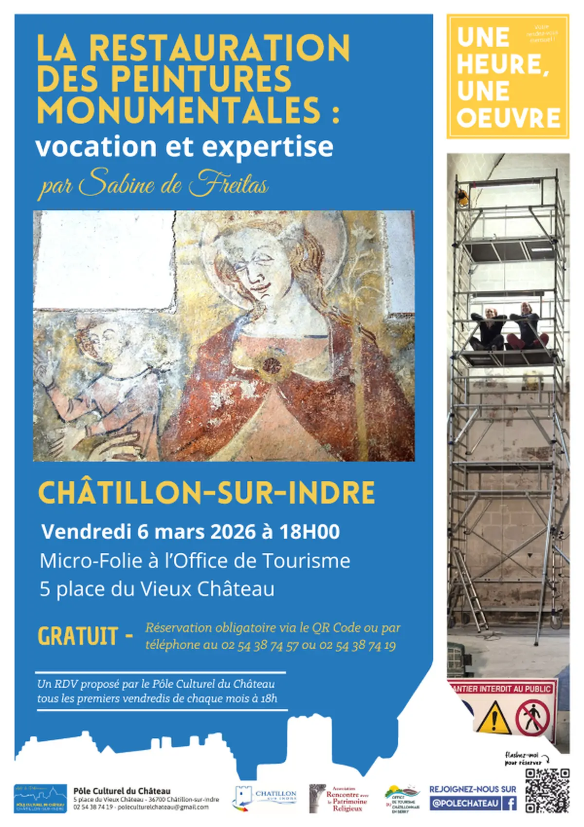 Une heure, une oeuvre : La restauration des peintures monumentales : vocation et expertise
