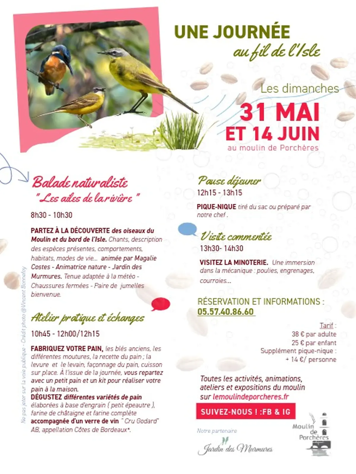 Une journée au fil de l’Isle au Moulin de Porchères