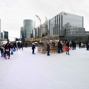 Une patinoire de glace à La Défense
