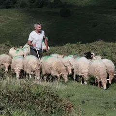 Une rencontre avec un berger au sommet du Baigura.