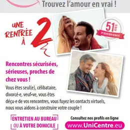 UniCentre : Sortez à deux !