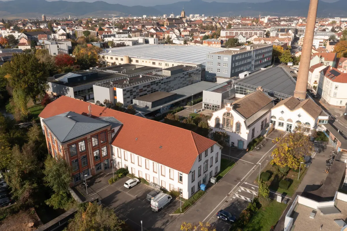 Vue aérienne du campus de l'IUT de Colmar