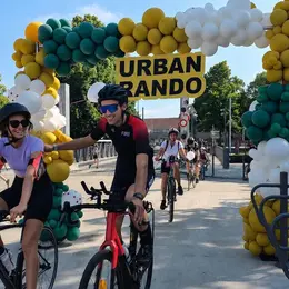 Urban Rando à vélo sur l'esplanade du Champ de Mars à Lille