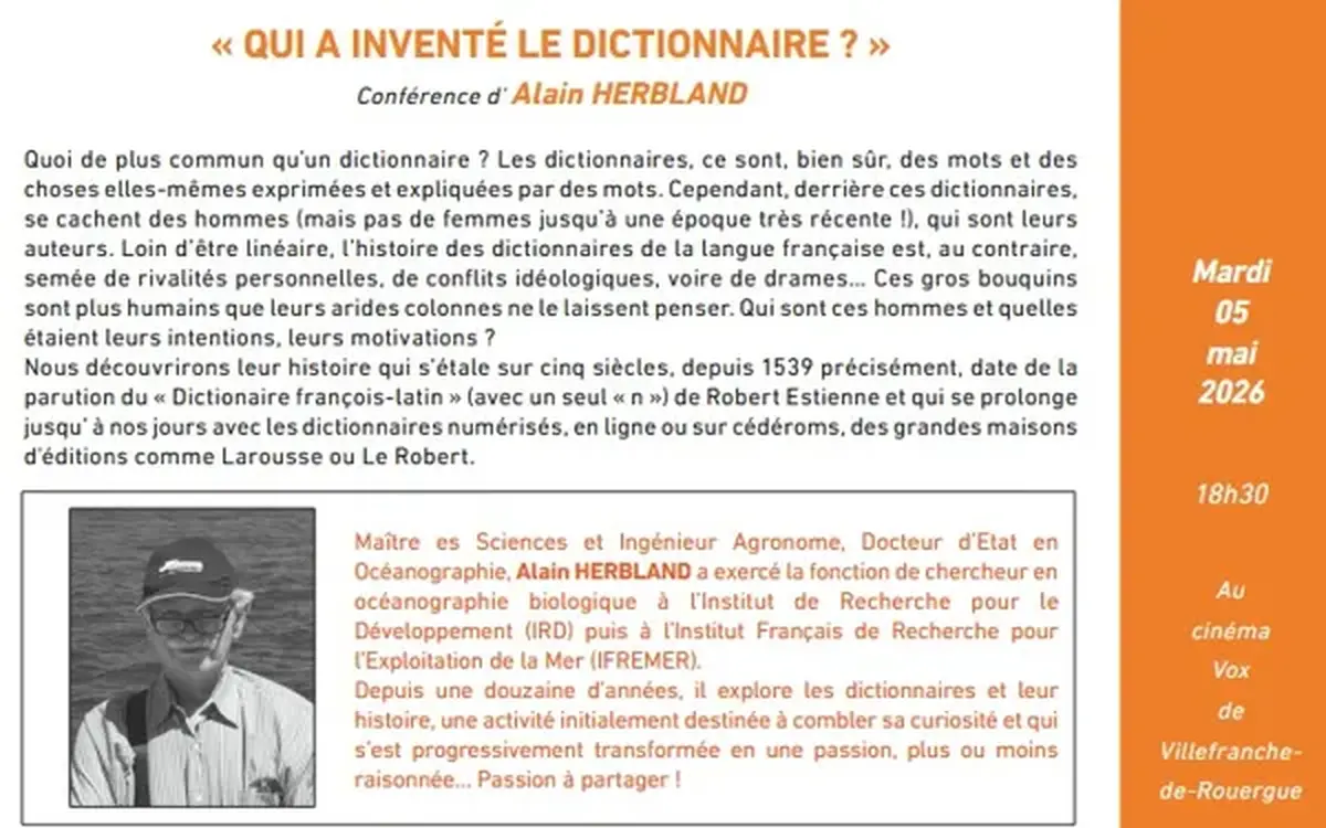 USP - Conférence : Qui a inventé le dictionnaire ?