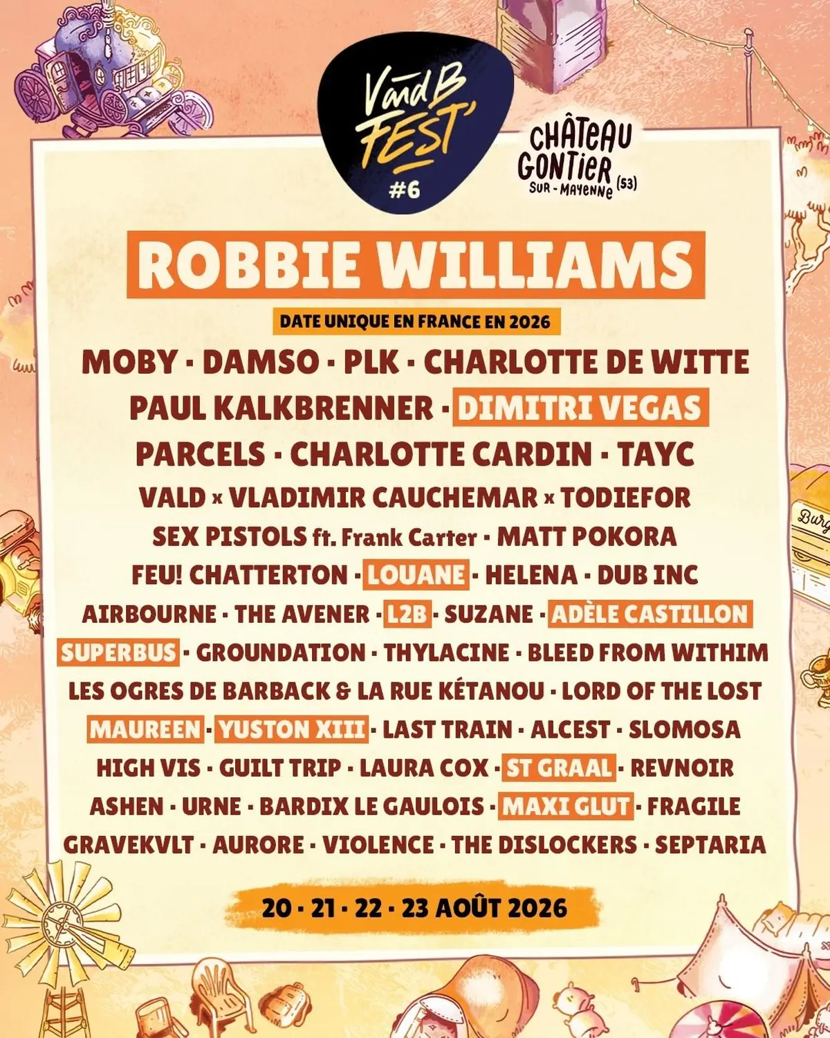 V&B Fest' 2026 : Robbie Williams, Moby et Damso à l'affiche de la nouvelle édition