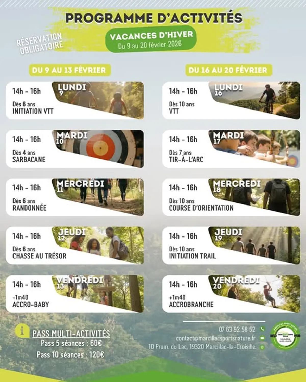 Vacances d'hiver / Marcillac Sports Nature