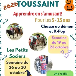Vacances de la Toussaint - Stages enfants Touraine Cheval