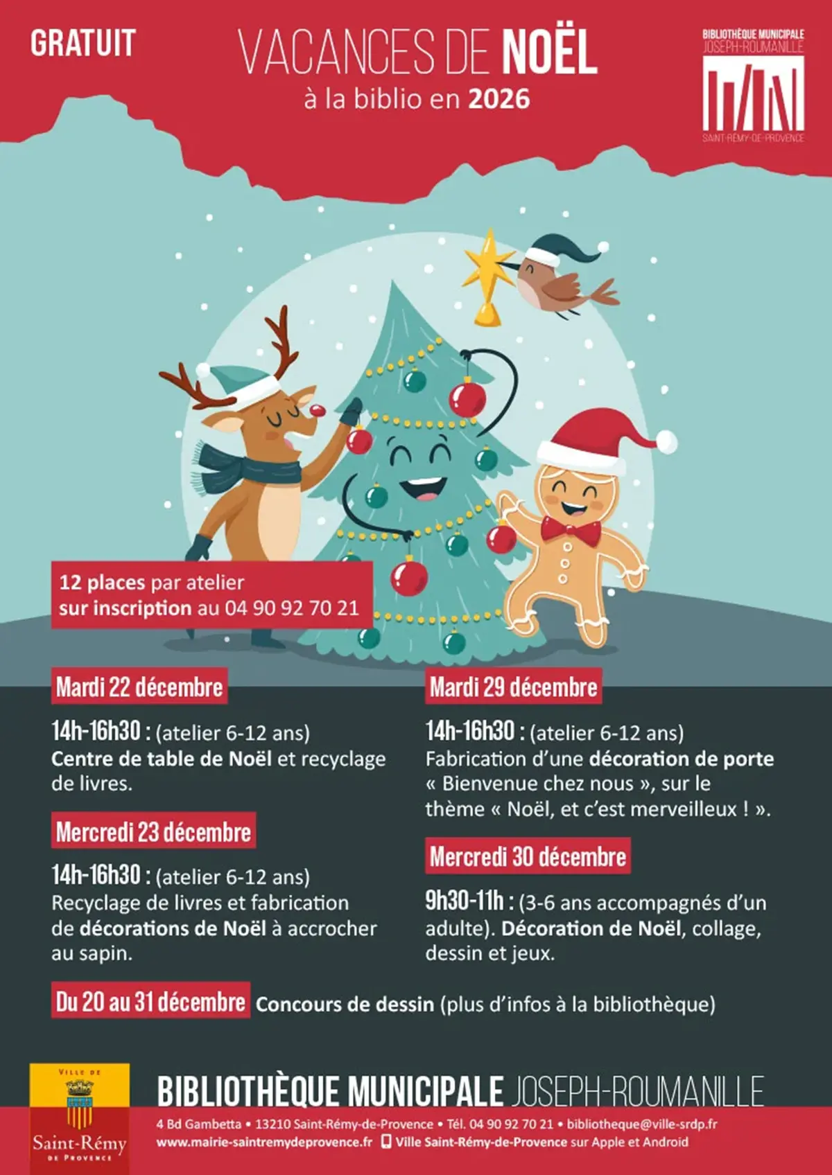 Vacances de Noël à la Bibliothèque
