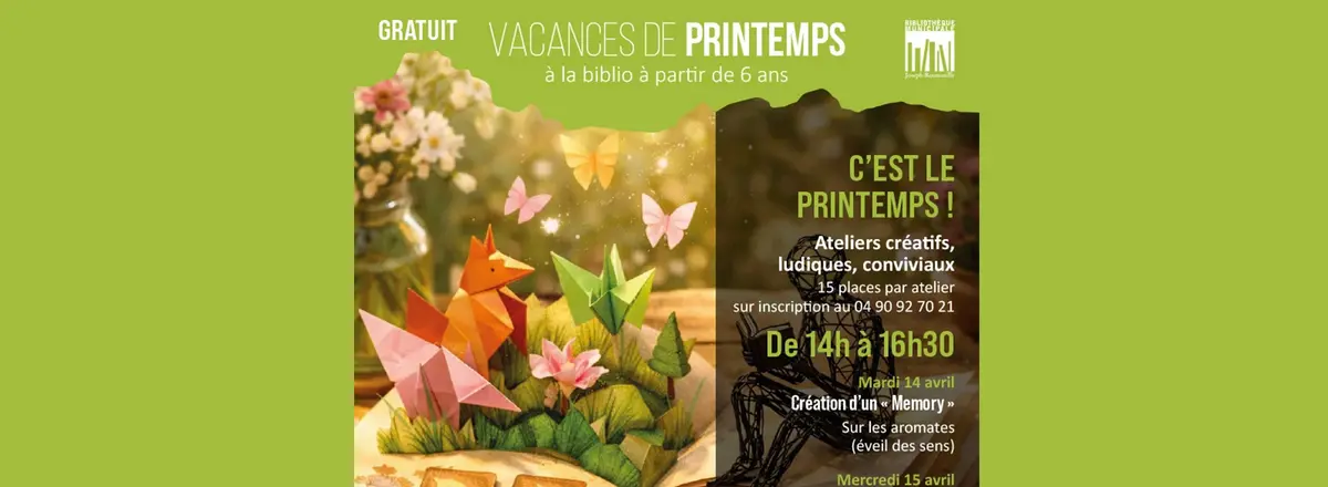 Vacances de Printemps à la Bibliothèque