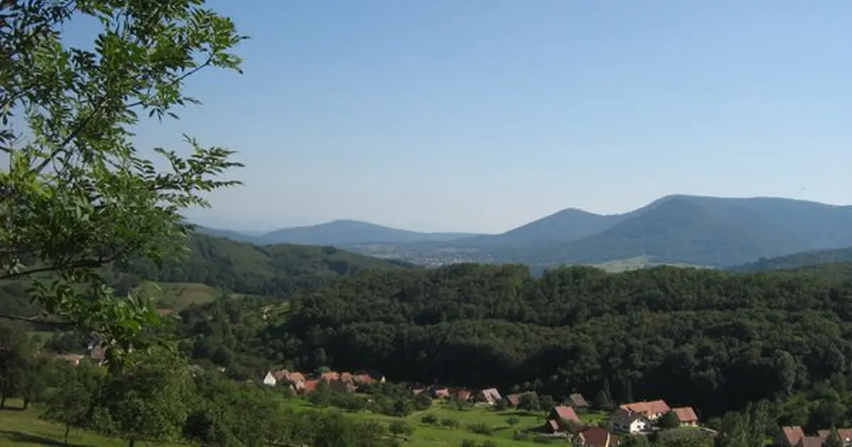 Vue depuis les hauteurs de Breitenbach dans le Val de Villé