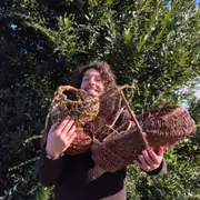 Vannerie aléatoire : panier en lierre & vigne vierge à Montardon