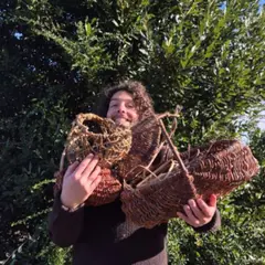 Vannerie aléatoire : panier en lierre & vigne vierge à Montardon