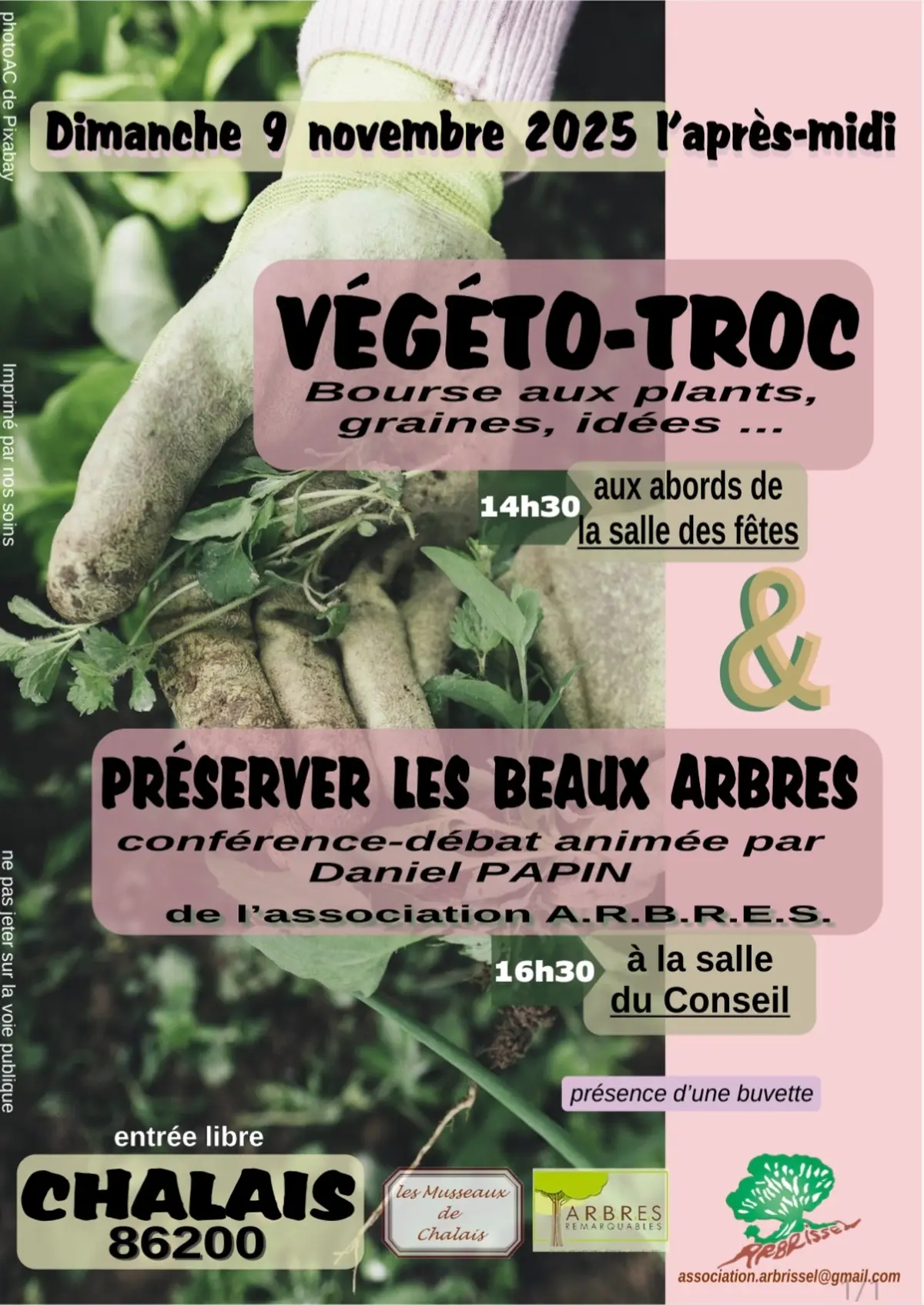 Végéto-troc et Conférence à Chalais