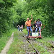 Vélo-rail en forêt de Massonges