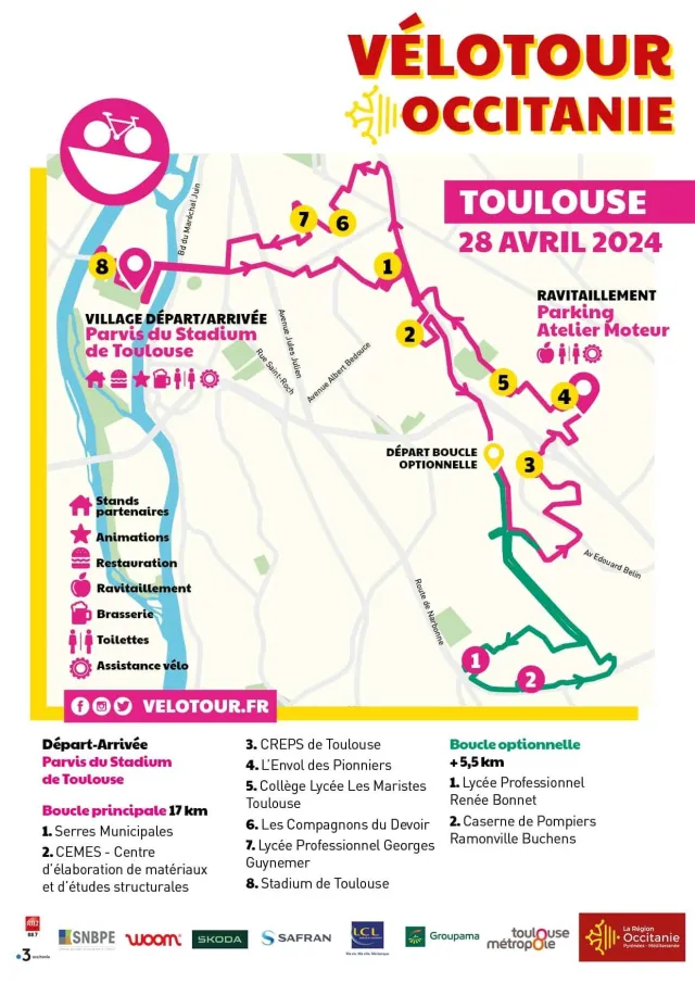 Le parcours 2024 du Vélotour de Toulouse a été dévoilé ! 