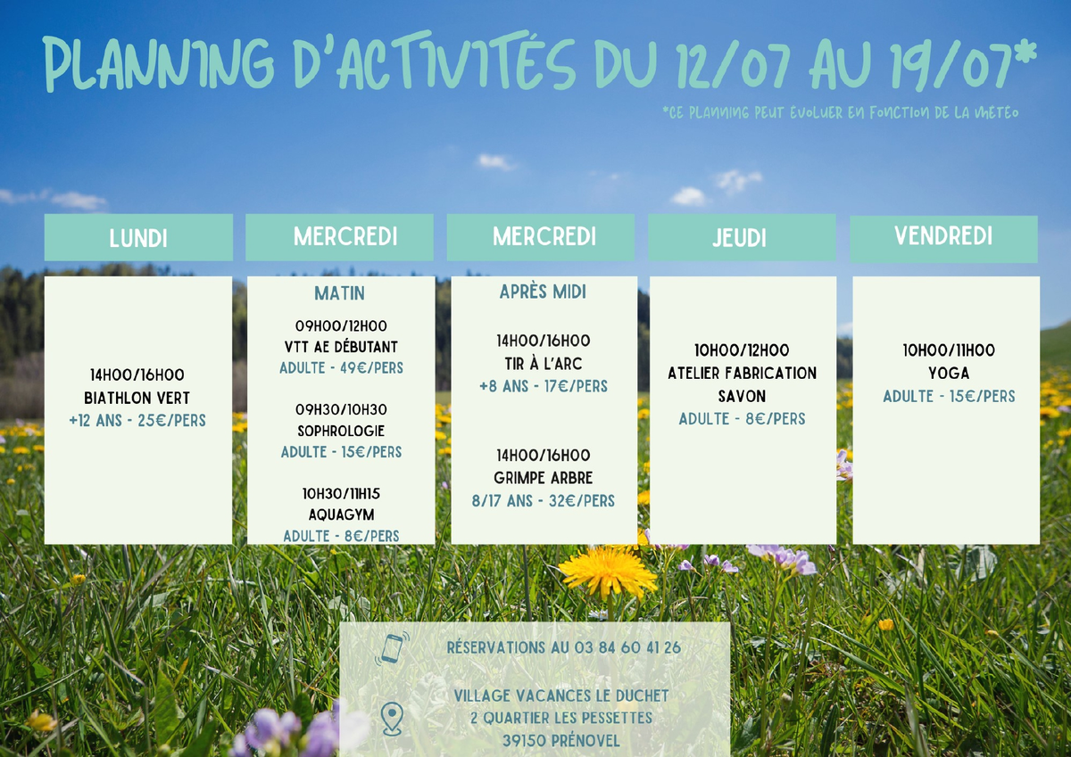 Vendredi au Duchet : Yoga