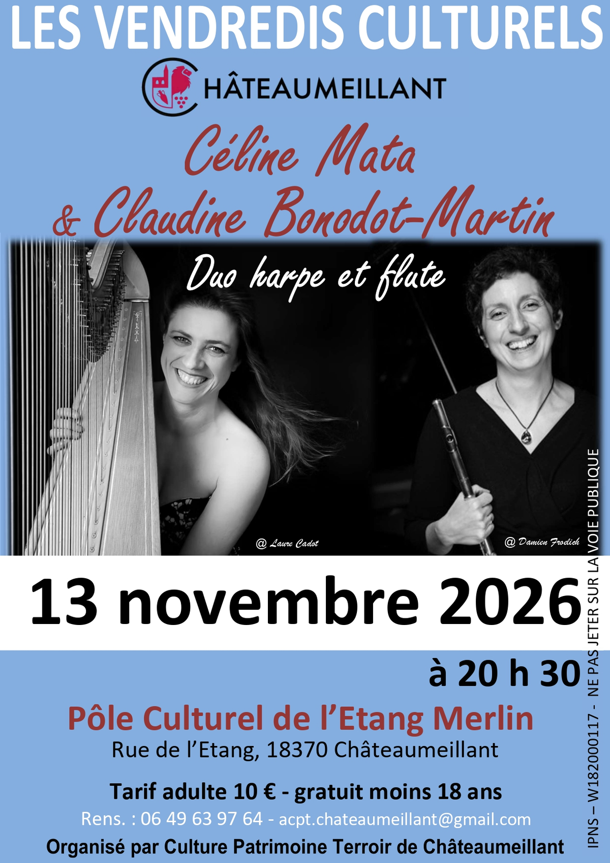 Vendredi culturels :Concert Duo harpe et flûte