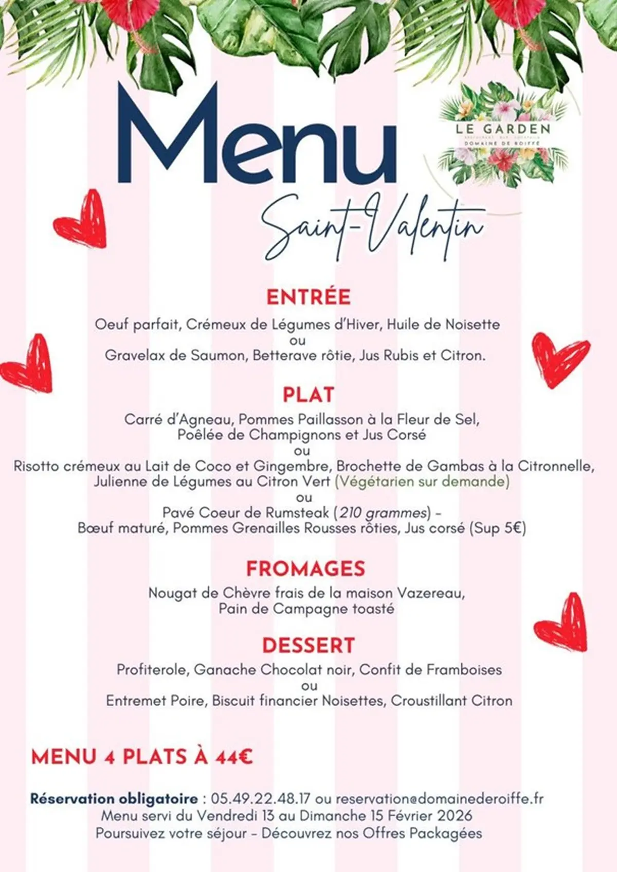 Venez fêter Saint-Valentin