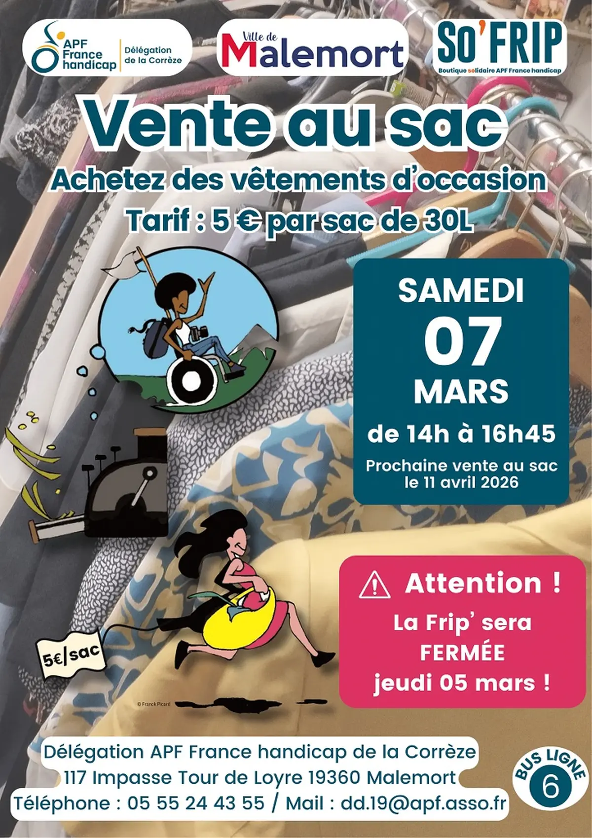 Vente au sac de vêtements d'occasion