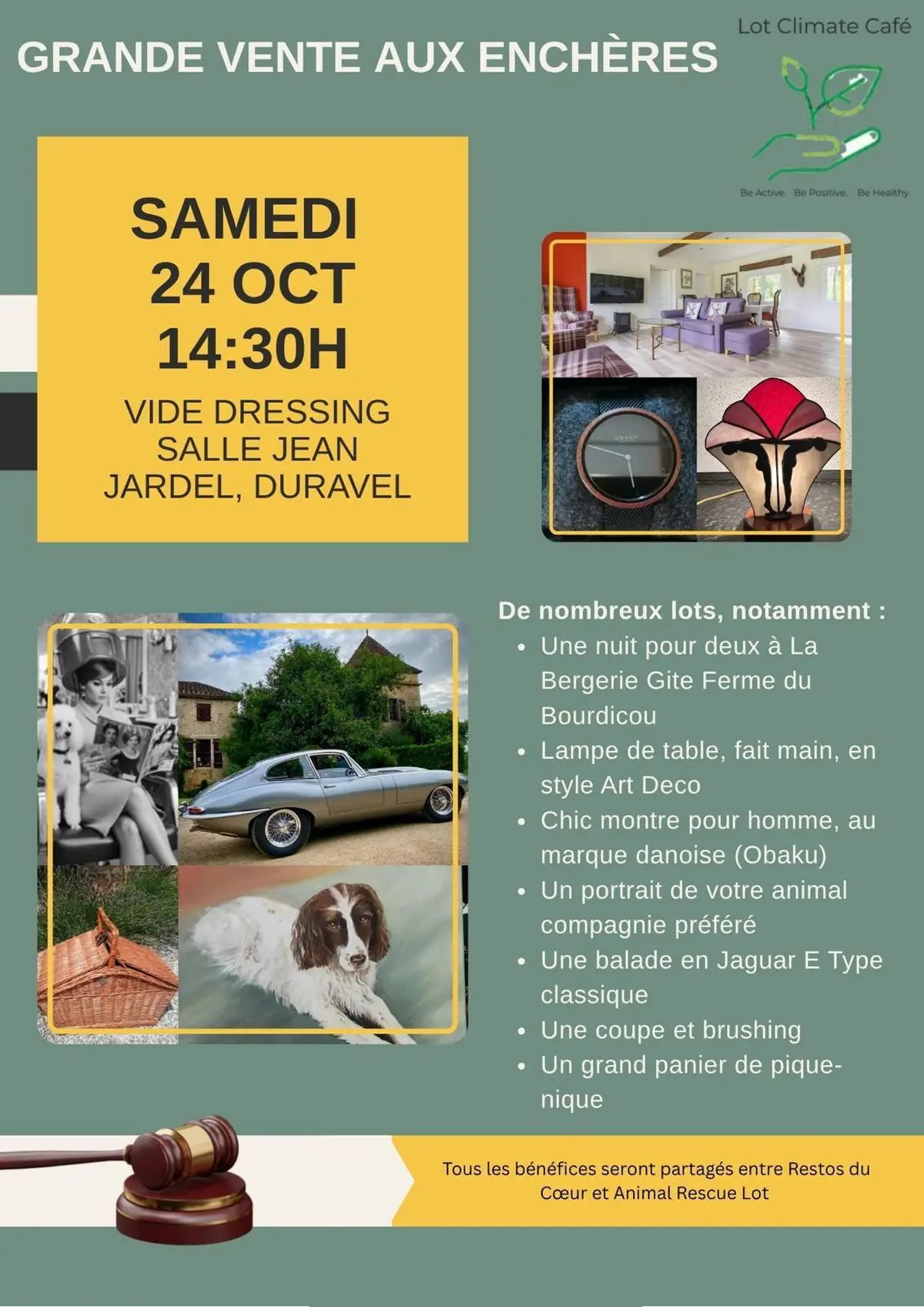 Vente aux enchères caritative à Duravel