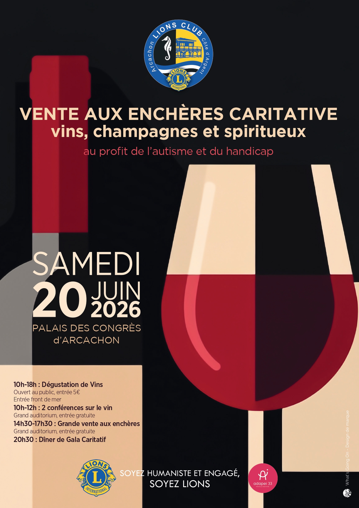 Vente aux enchères caritatives : vins, champagne et spiritueux