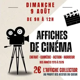 Vente d'affiches de cinéma collector au profit des Restos du Coeur