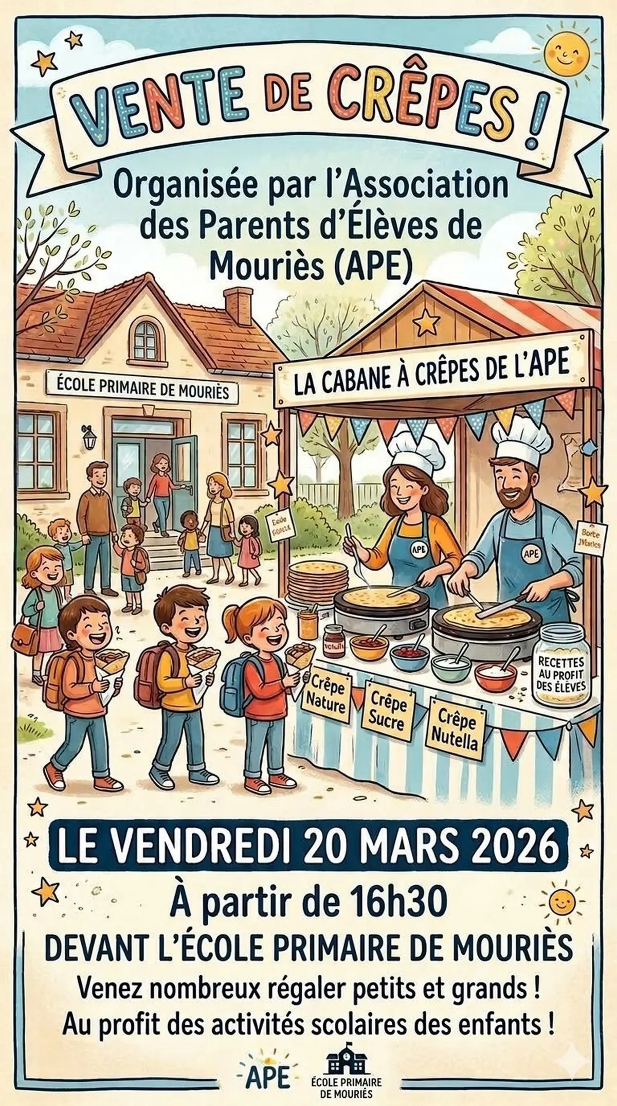 Vente de crêpes