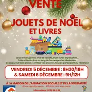 Vente de jouets de Noël et livres