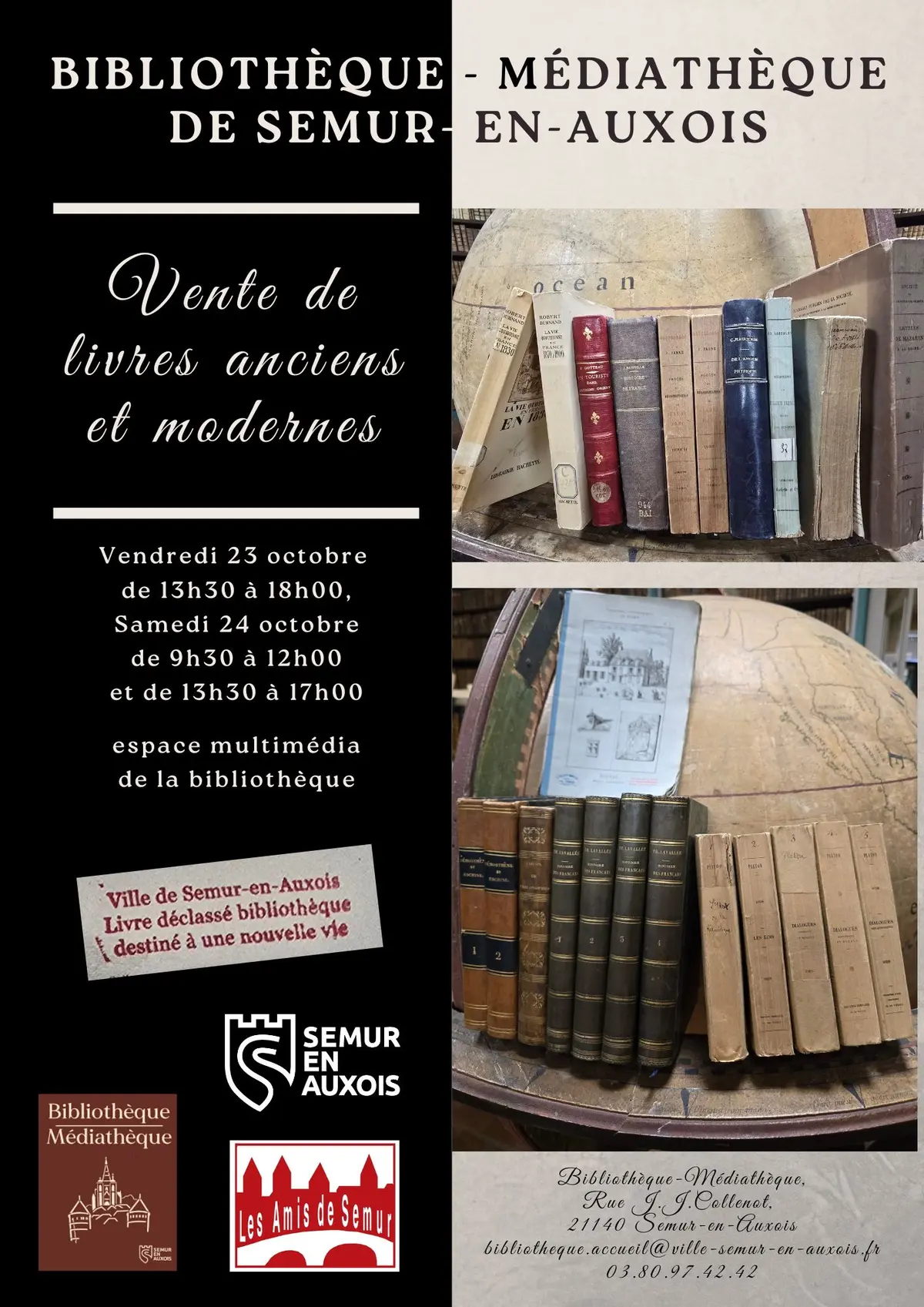 Vente de livres anciens et modernes