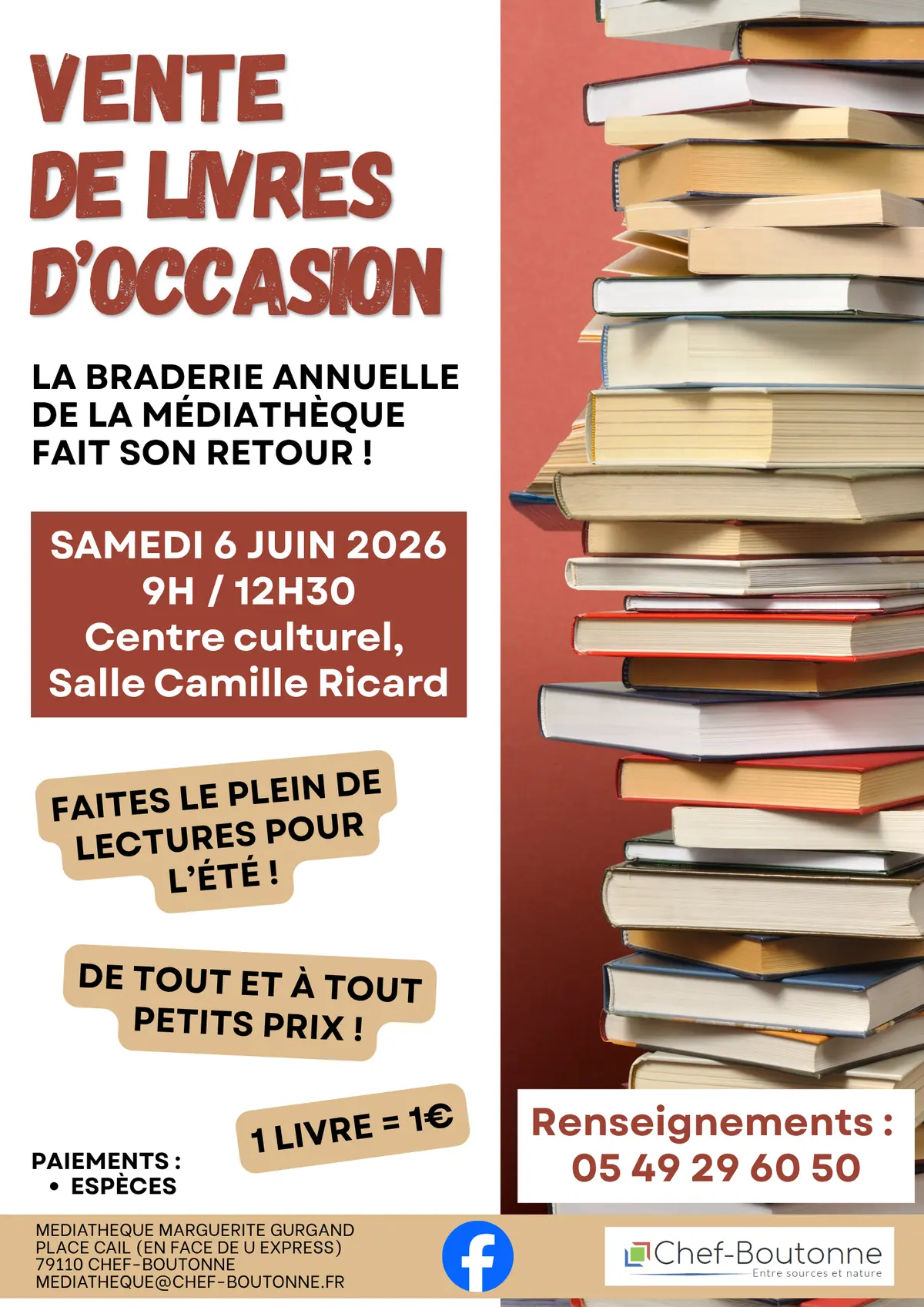 Vente de livres d'occasion