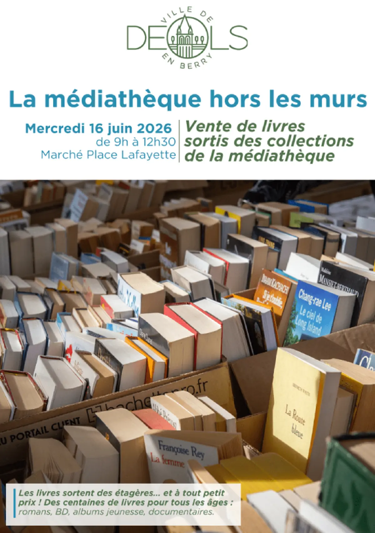 Vente de livres sortis des collections de la médiathèque