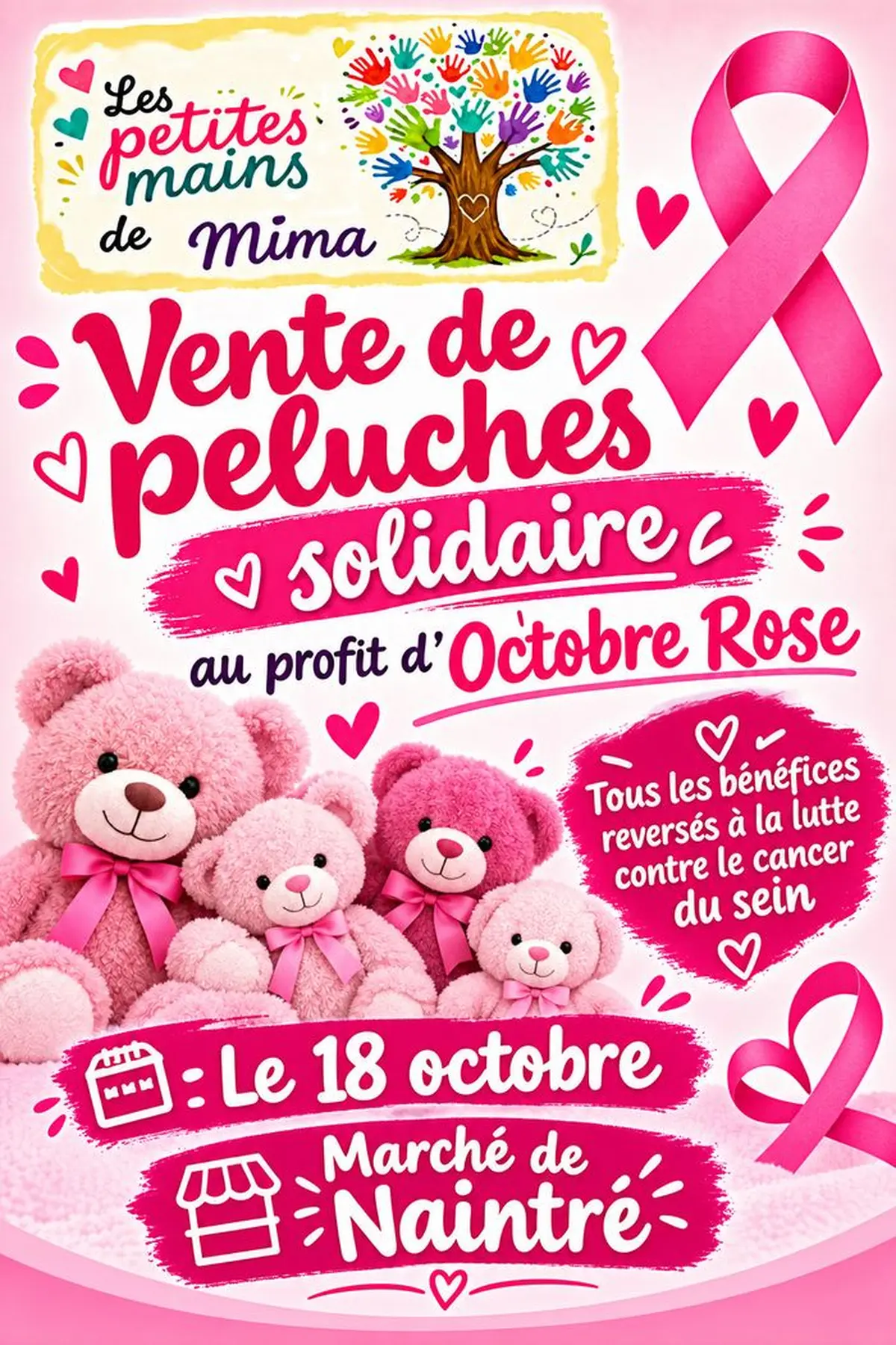 Vente de peluches sur le marché