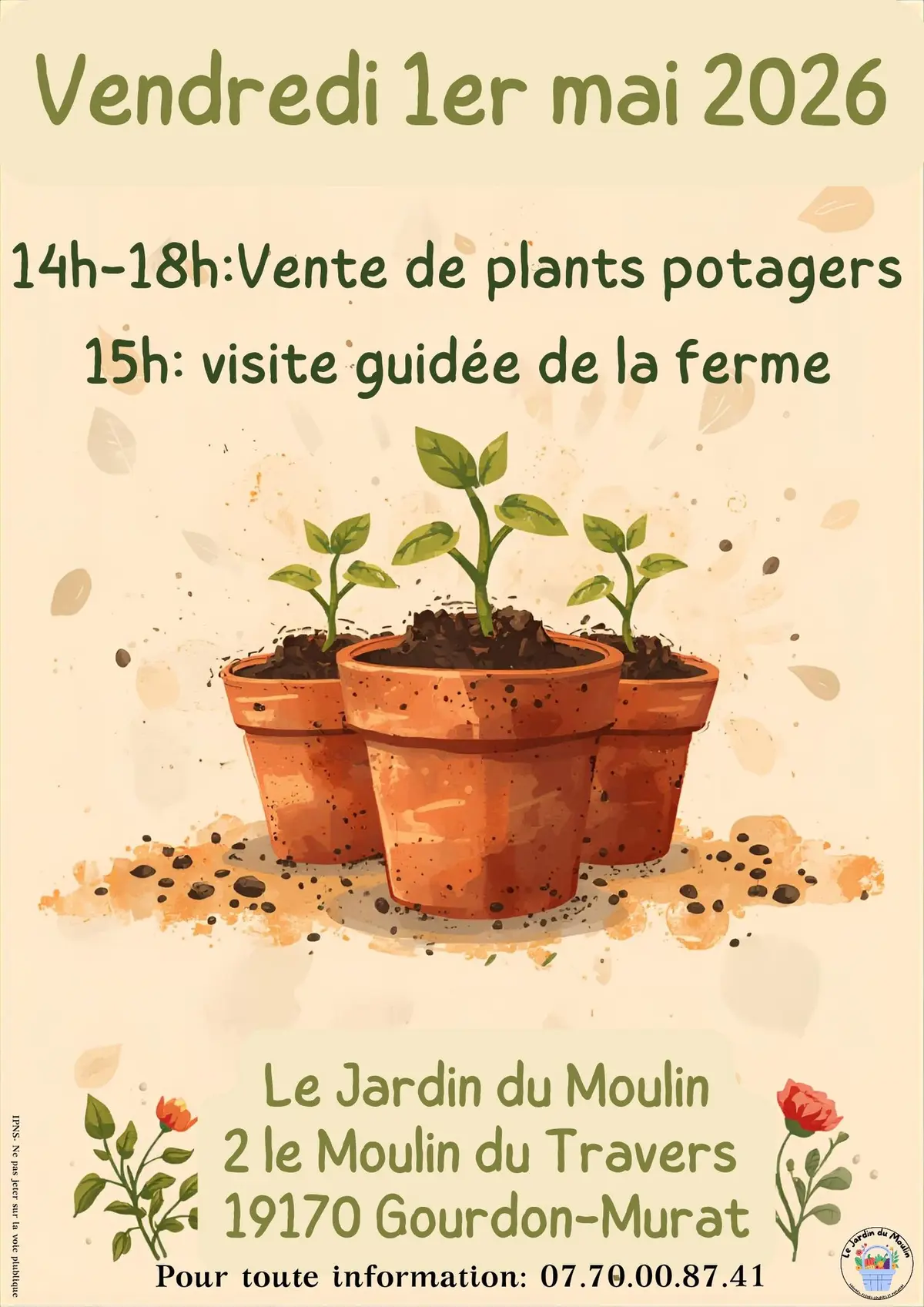 Vente de plants potagers au Jardin du Moulin