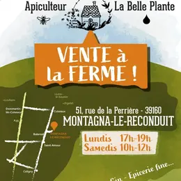Vente des produits de la distillerie La Belle Plante et de l'apiculteur Marc Robin