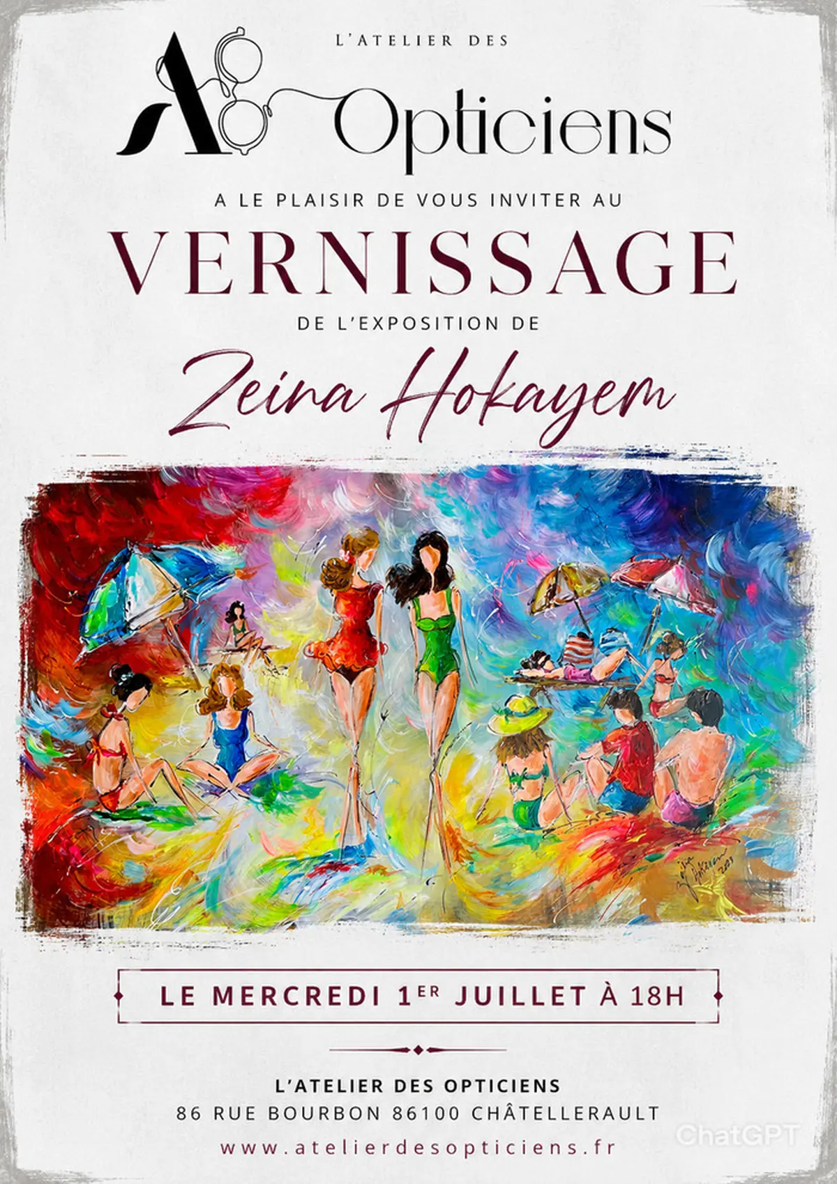 Vernissage De L'Exposition De Zeina Hokayem