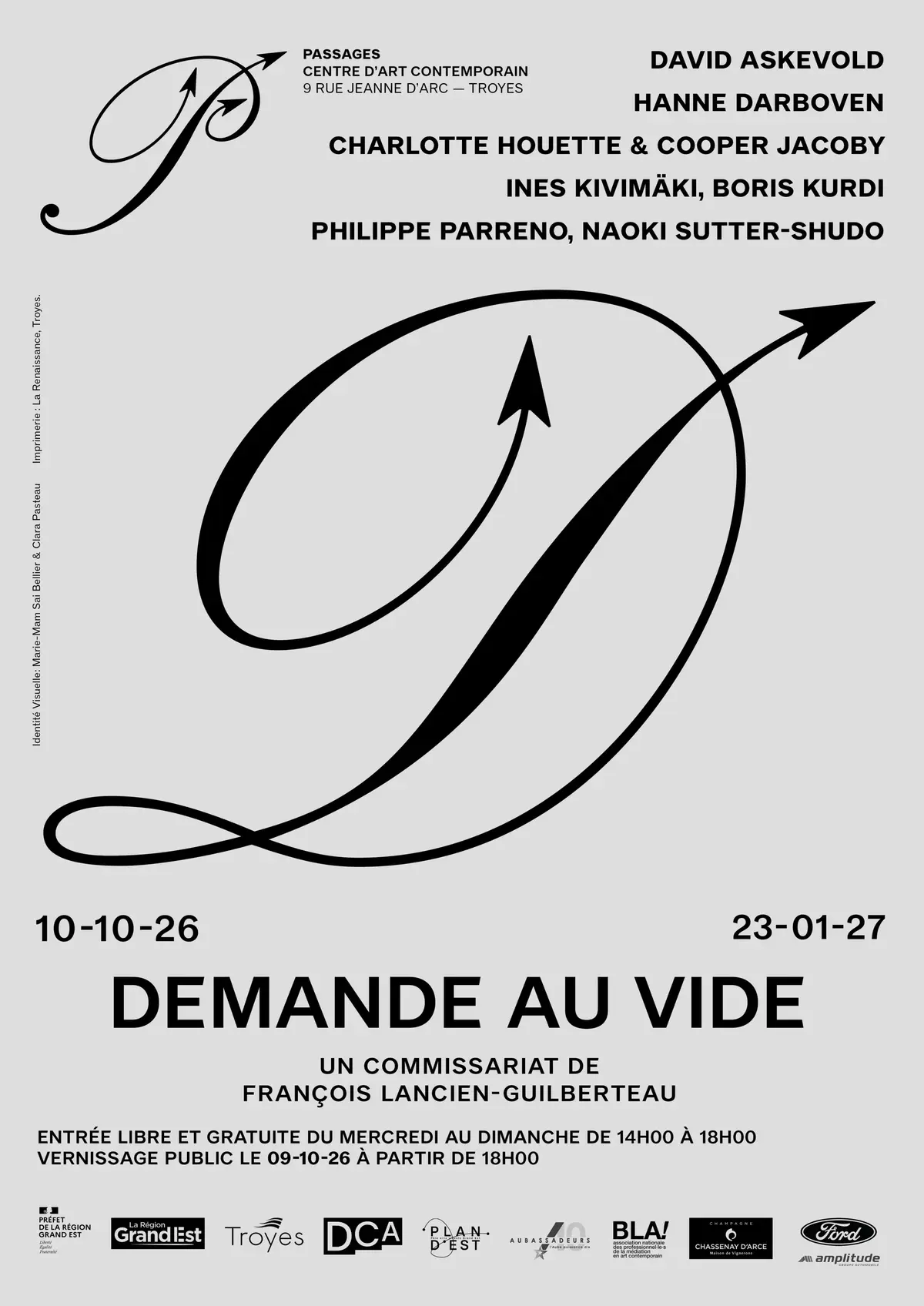 Vernissage de l'exposition Demande au Vide