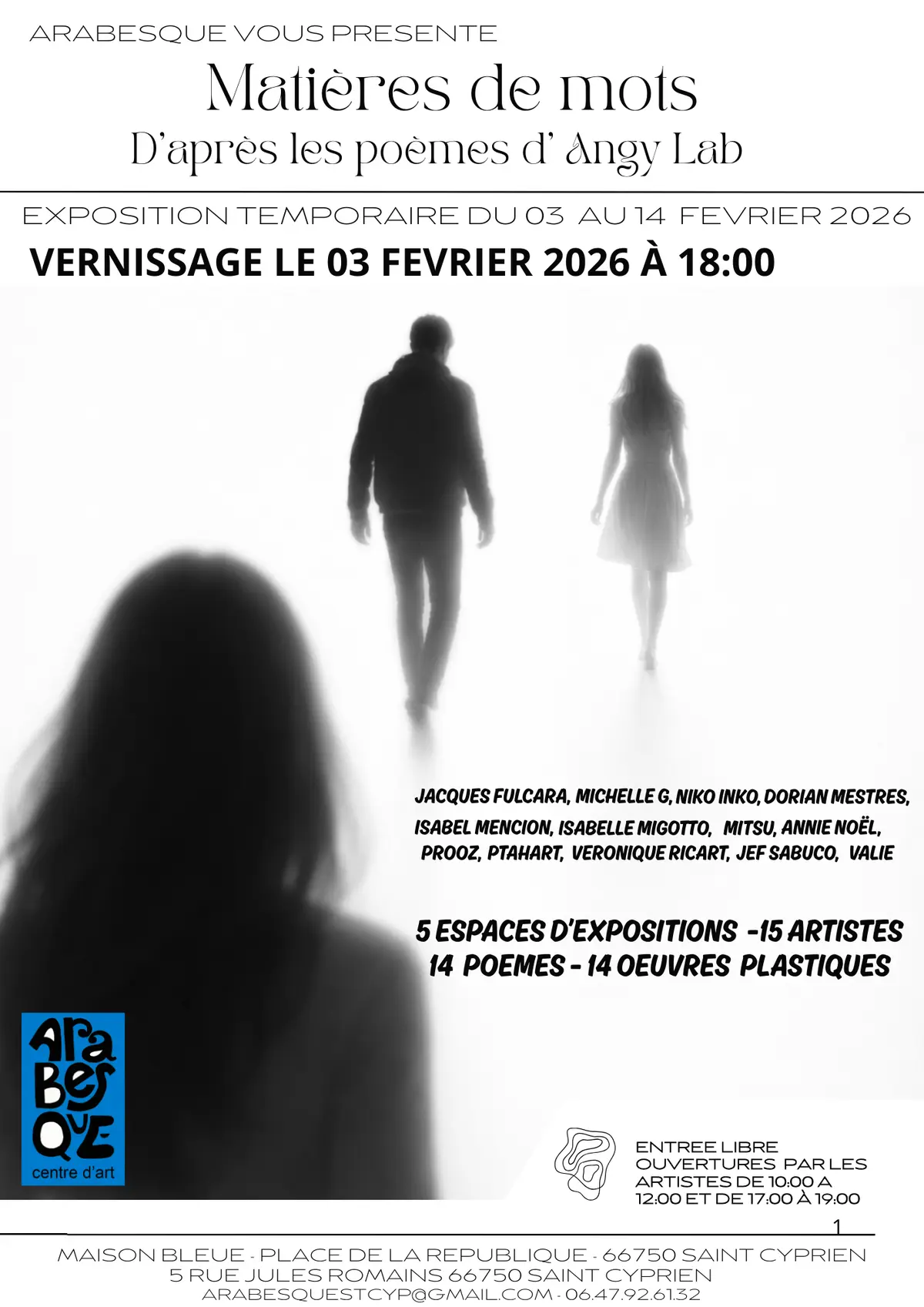 Vernissage De L'Exposition Immersive Matières De Mots Chez Arabesque