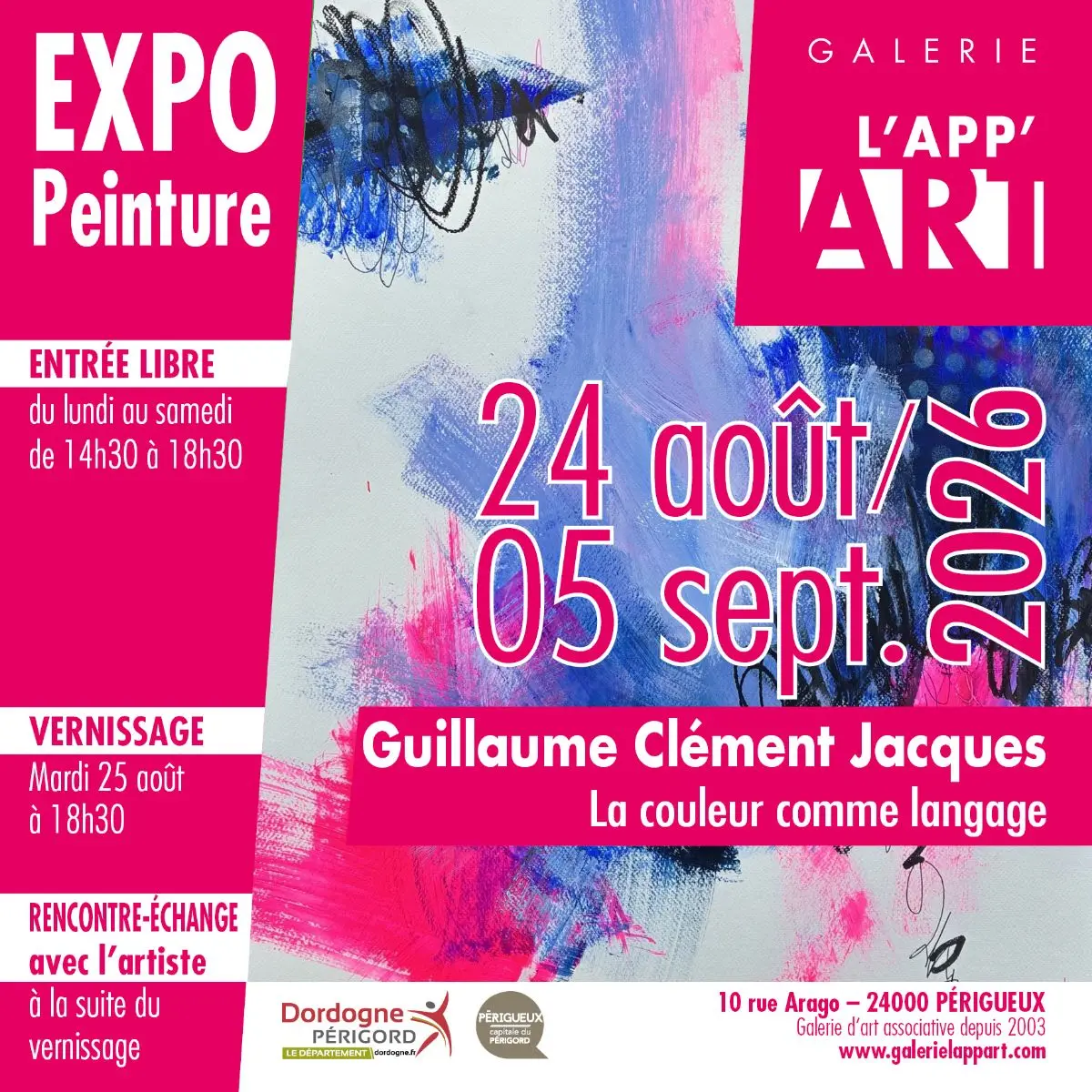 Vernissage de l'exposition La couleur comme langage - Galerie l'App'Art