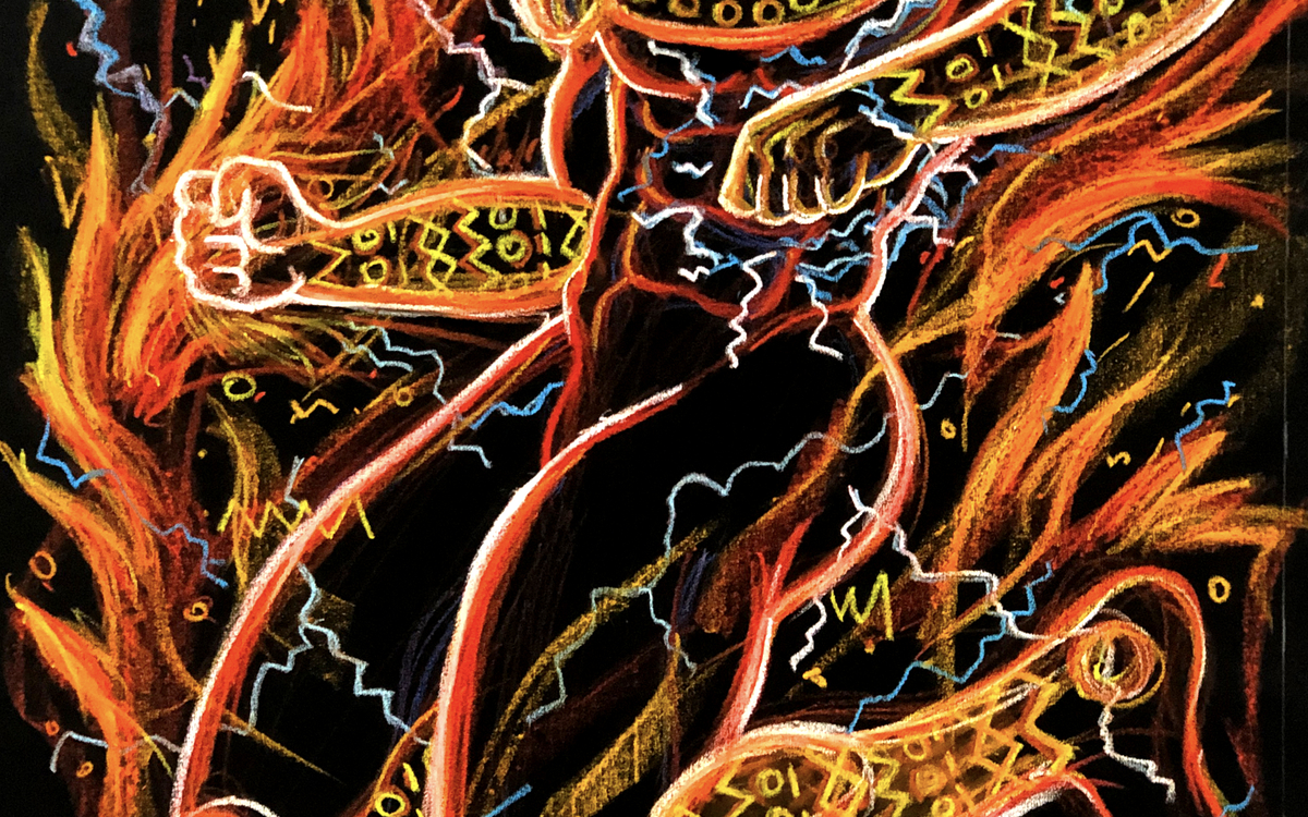 Vernissage de l'exposition Le futur était ancestral de Gilles Mayk Navangi