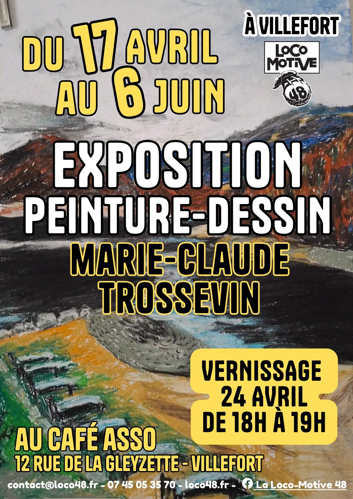 Vernissage De L'Exposition Peintures-Dessins De Marie-Claude Trossevin