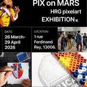 Vernissage et exposition PIX on MARS de HRG pixelart