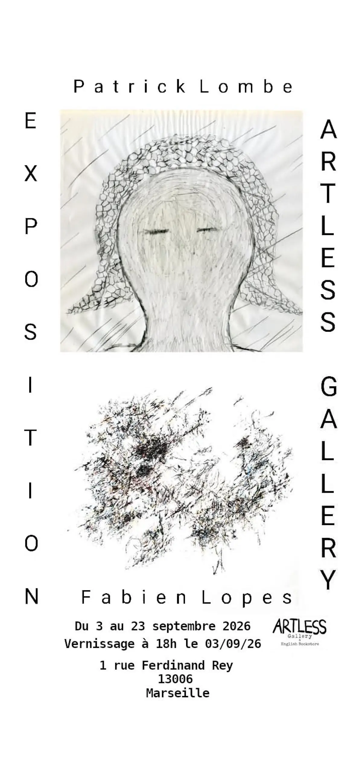 Vernissage exposition de dessins de Fabien Lopes et Patrick Lombe
