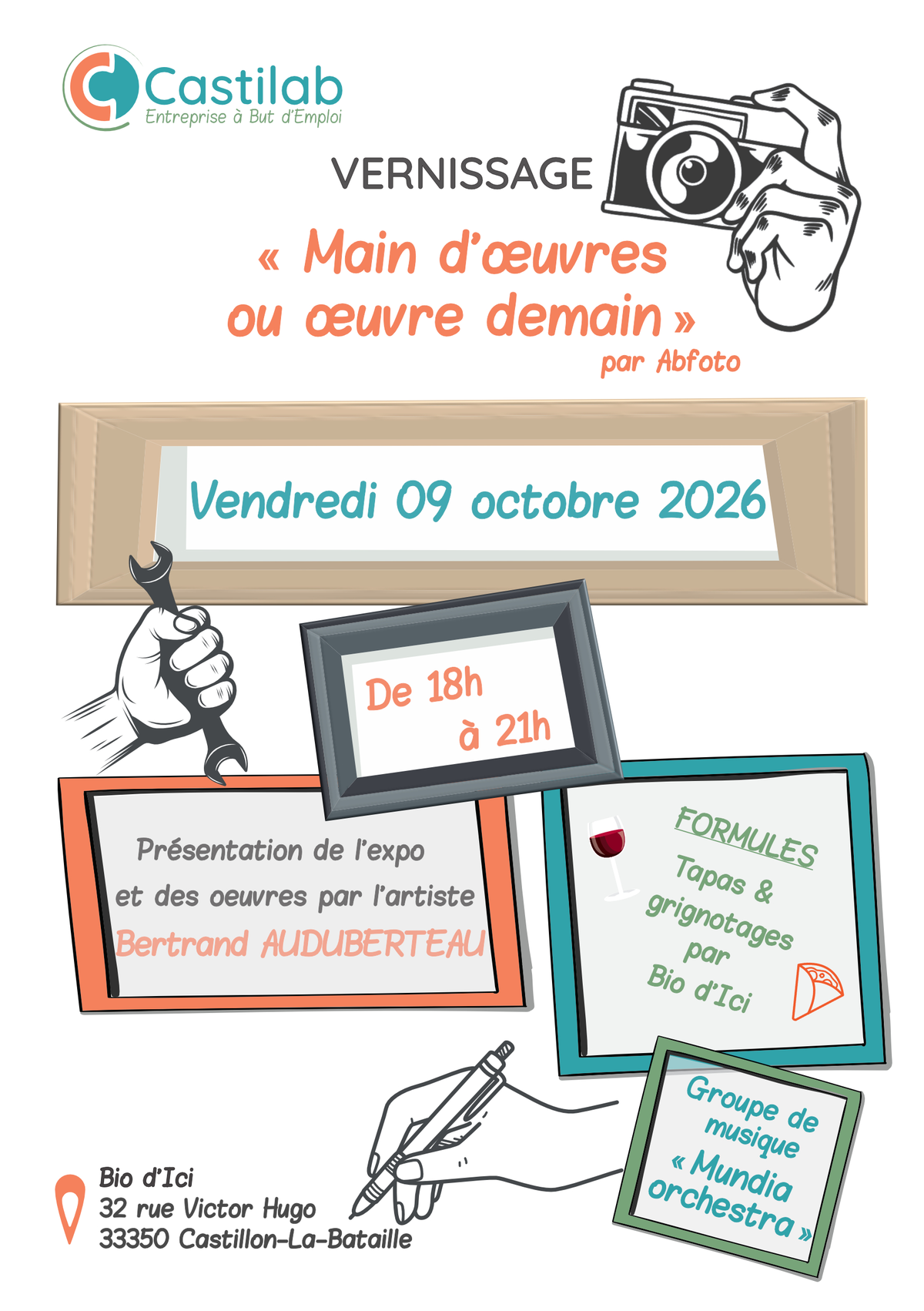 Vernissage exposition Mains d'œuvre ou œuvre demain à Bio d'Ici