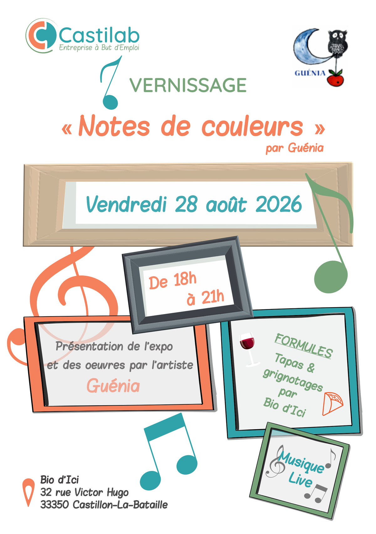 Vernissage exposition Notes de couleurs par Guénia