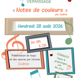 Vernissage exposition Notes de couleurs par Guénia