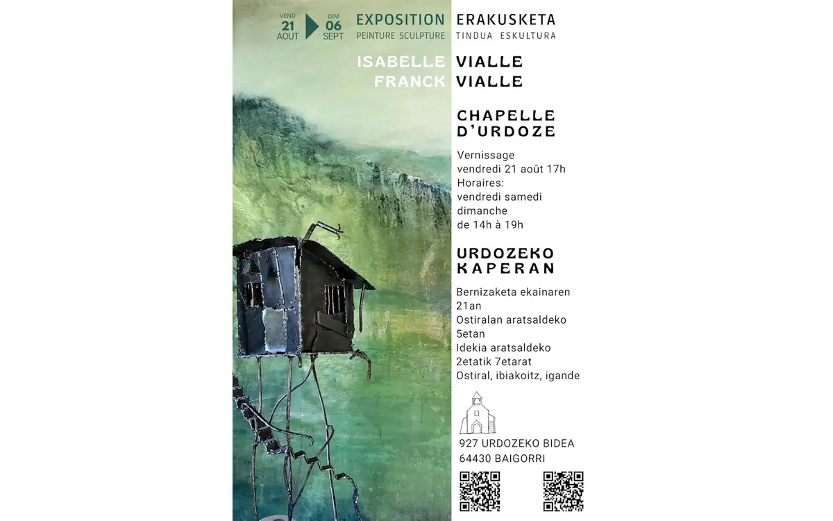 Vernnissage de l'exposition peinture-sculpture : Isabelle et Franck Vialle