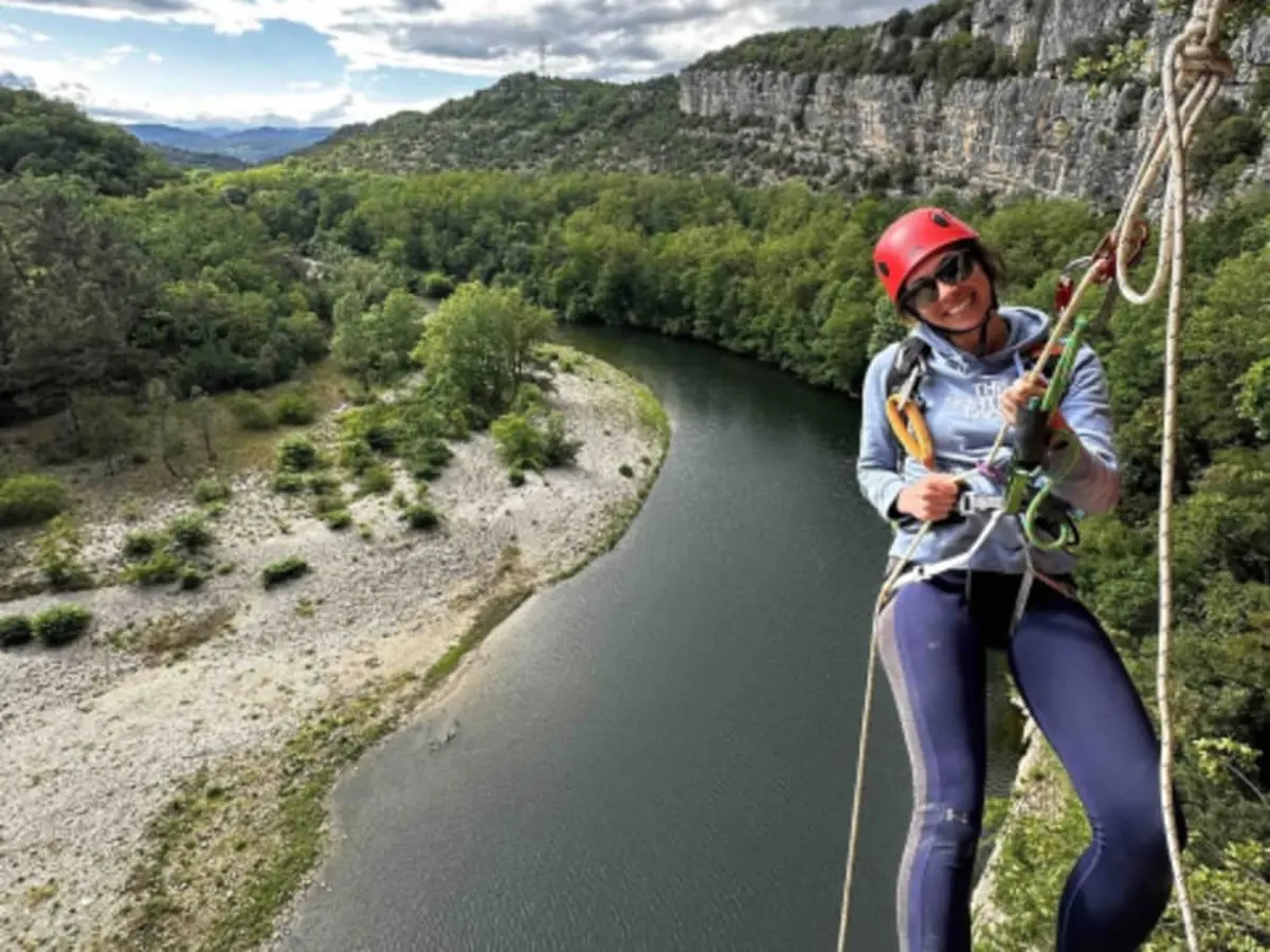 Via corda du Jardin d'Endieu dans les Gorges du Chassezac (07)